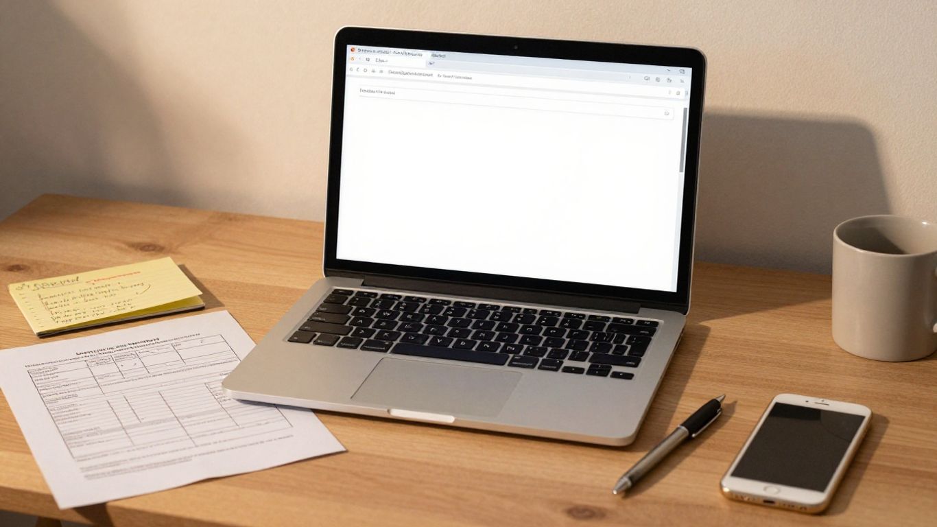 Laptop mit geöffneter Kundenservice-Nachricht