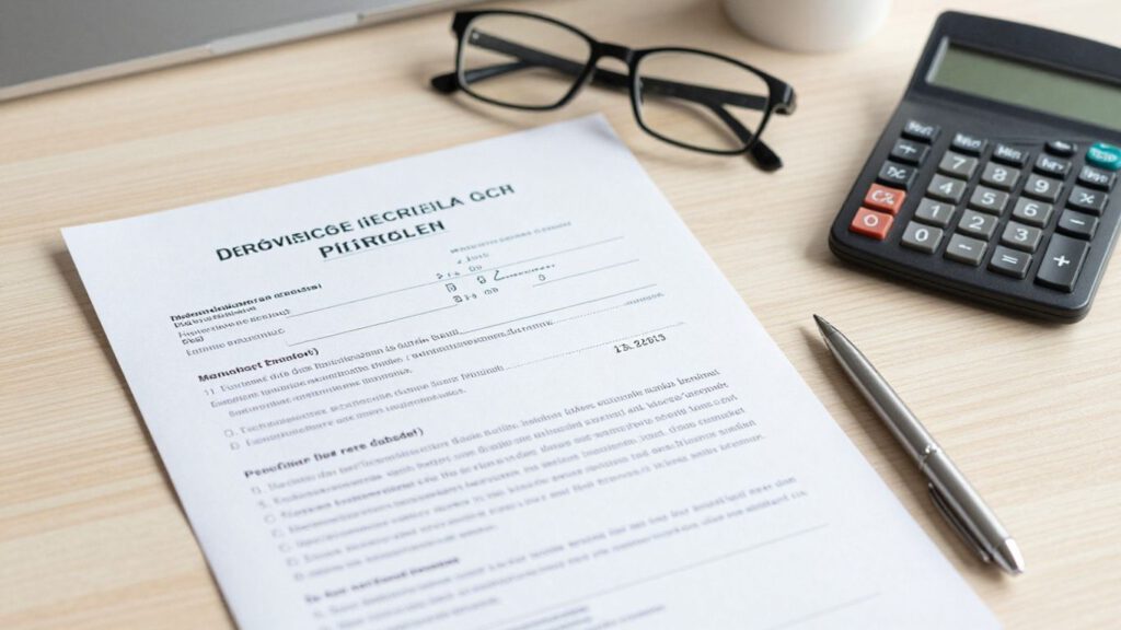 Unterlagen und Rentenpunkte am Schreibtisch
