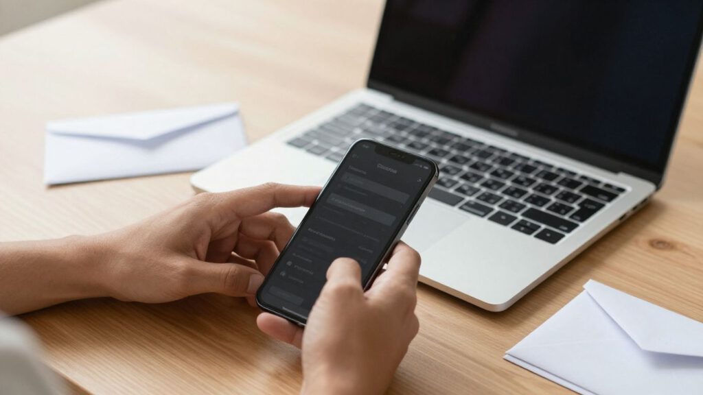 Kündigung eines Mobilfunkvertrags am Laptop